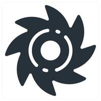Cyclone and thunder icon concept in blue color vector