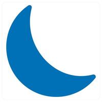 Half Moon and Crescent in blue color vector