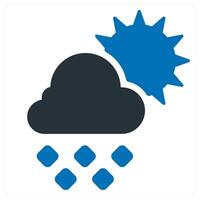 Day Rain and weather icon concept in blue color vector