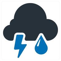 Rain and weather concept in blue color vector