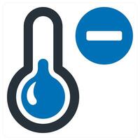 Cold Temperature and thermoter icon concept in blue color vector