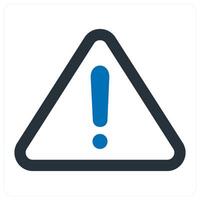 Warning and alert in blue color vector