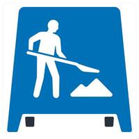 Work in Progress icon concept in blue color vector
