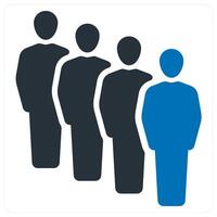Group and team in blue color vector
