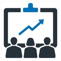 Growth and diagram in blue color vector