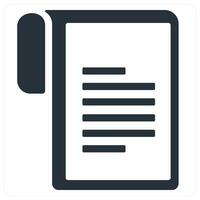 Document icon concept in blue color vector