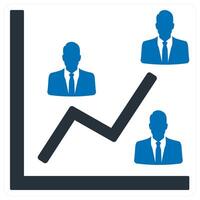 Organization Structure and hierarchy icon concept in blue color vector