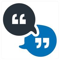 Review and rating icon concept in blue color vector