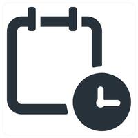 Calendar and schedule icon concept in blue color vector