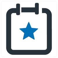 Appointment and calendar icon concept in blue color vector