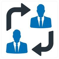 Communication and message icon concept in blue color vector