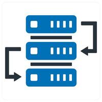 Hosting and connection icon concept in blue color vector