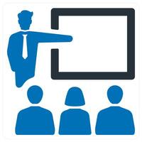 Presentation and business concept in blue color vector