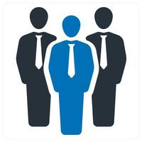Group and team icon concept in blue color vector