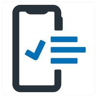 Content Approved and document icon concept in blue color vector
