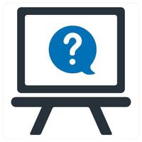 Information and query concept in blue color vector