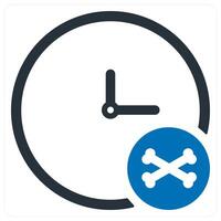Deadline and calendar icon concept in blue color vector