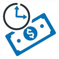 Loan Duration and finance icon concept in blue color vector