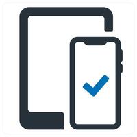Responsive and technology icon concept in blue color vector