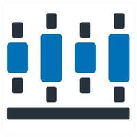 Sequence and series concept in blue color vector