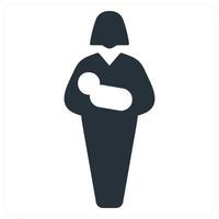 postnatal icon concept in blue color vector