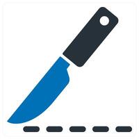 surgery knife and scapel icon concept in blue color vector