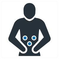 rash and allergy icon concept in blue color vector