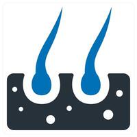 dermatology and allergy icon concept in blue color vector