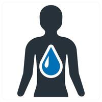internal bleeding and extravasation icon concept in blue color vector