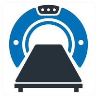 computer tomography and mri icon concept in blue color vector