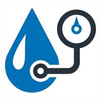 blood pressure and care icon concept in blue color vector