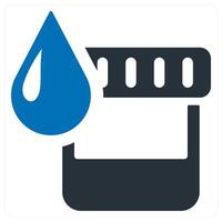 dark urine and urine icon concept in blue color vector