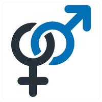 gender symbol and sign icon concept in blue color vector