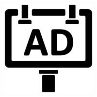 Advertisement and promotion concept in black color vector