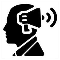 Consumer Advertisement and advertisement icon concept in black color vector