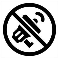 Ad Prohibited and advertisement icon concept in black color vector