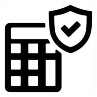 Insurance Calculator icon concept in black color vector