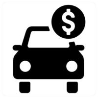 Car Insurance Value icon concept in black color vector