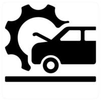 Car Service icon concept in black color vector