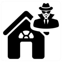 Robbery Insurance icon concept in black color vector
