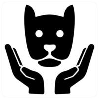 Animal Insurance icon concept in black color vector