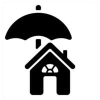 Property Insurance concept icon in black color vector