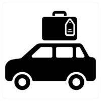 Travel Insurance concept icon in black color vector