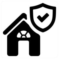 House Protection Insurance icon concept in black color vector