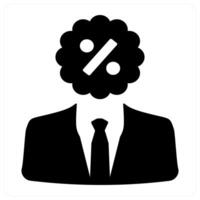 loan applicant icon concept in black color vector