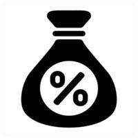 loan interest rate concept in black color vector