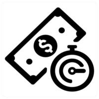 loan term icon concept in black color vector