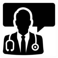 medical help and service icon concept in black color vector
