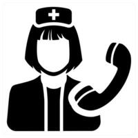 medical support and service icon concept in black color vector
