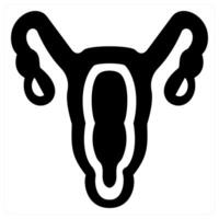 gynecology and utreus icon concept in black color vector